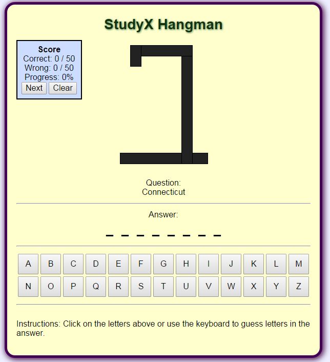 Make your own Hangman